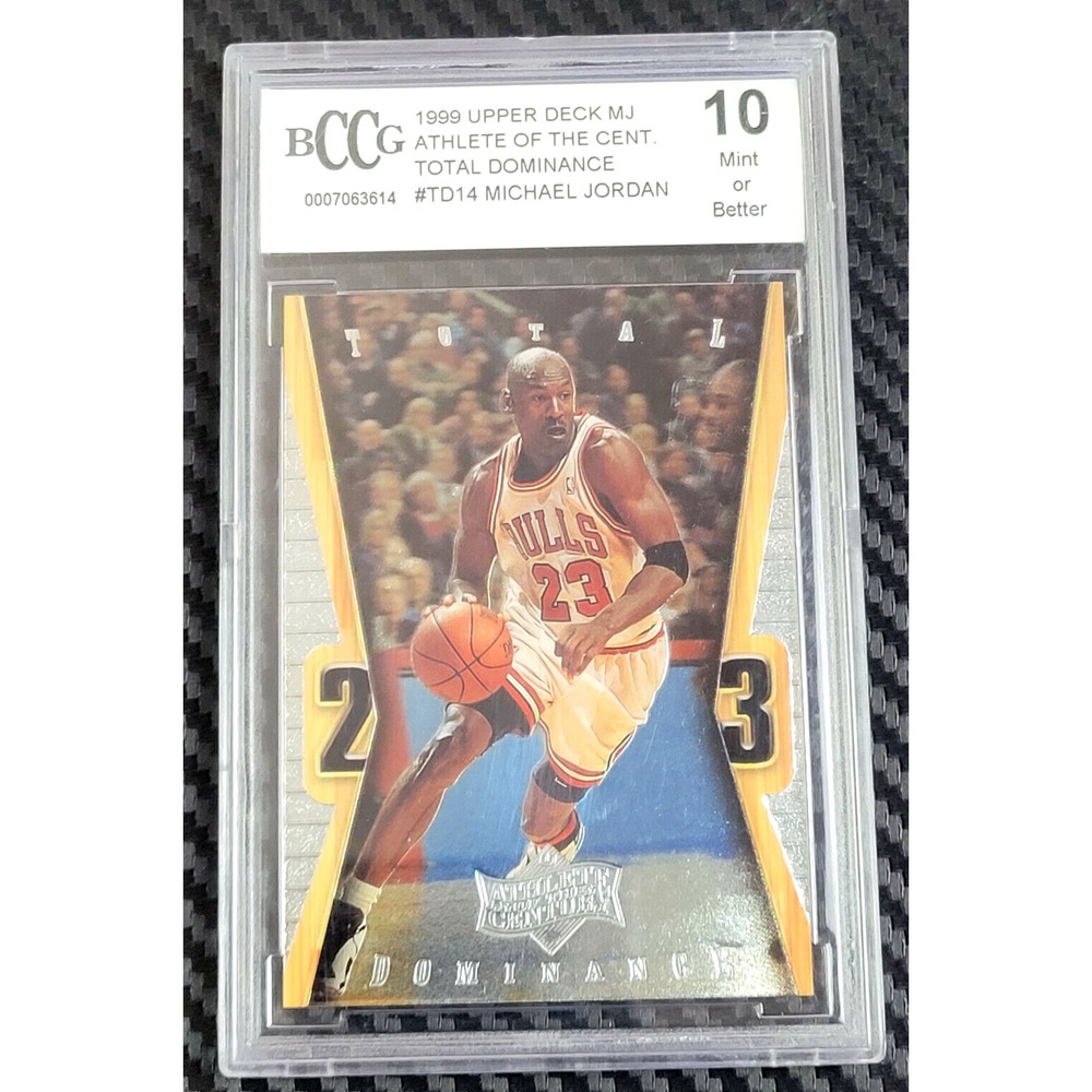 1999 UD - MICHAEL JORDAN - ATHLETE OF THE CENTURY TOTAL DOMINANCE BCCG 10 MINT